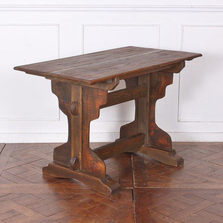 Small Pine Trestle Tables at 1stDibs