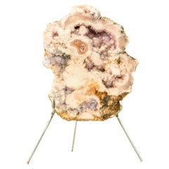 Kleine rosa Amethyst-Geodenplatte, ein Geschenk der Nature, Akzent oder Tischdekoration