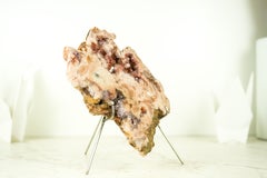 Kleine rosa Amethyst Geode Slab, ein Geschenk der Natur, Akzent, Tisch Kristall Dekor