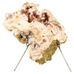 Kleine rosa Amethyst Geode Slab, ein Geschenk der Natur, Akzent, Tisch Kristall Dekor