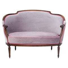 Antique Small Pink Sofa, France, circa 1870