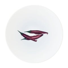 Bread Porcelain Plate By The Chef Alain Passard Model " Peppers"