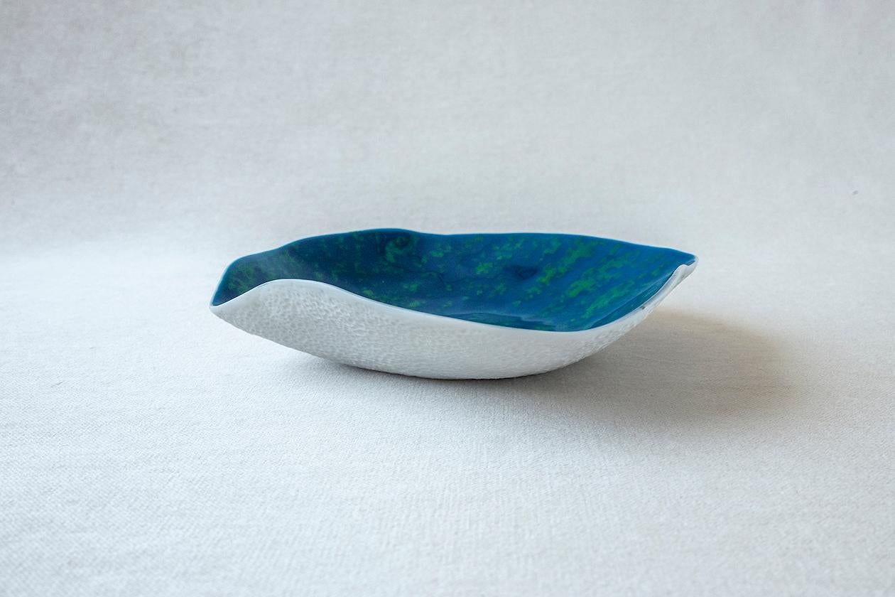 Small Plate / Handmade Porcelain Tableware / Blue Lagoon / Indulge Nº5 In New Condition For Sale In Amsterdam, NL