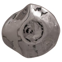 Small Plate / Handmade Porcelain Tableware / Platinum Silver / Indulge Nº5