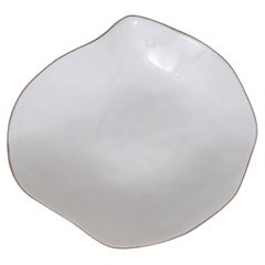 Small Plate / Handmade Porcelain Tableware / Silver Rim / Indulge Nº5