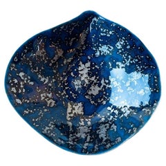 Small Plate / Handmade Porcelain Tableware / Silver Tide Blue / Indulge Nº9 Small Plate / Handmade Porcelain Tableware / Silver Tide Blue / Indulge Nº9