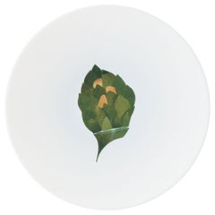 Bread Porcelain Plate By The Chef Alain Passard Model " Orange Artichoke"