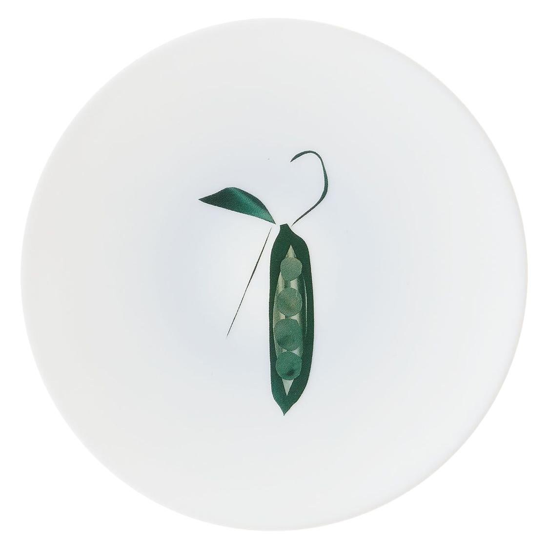 Bread Porcelain Plate By The Chef Alain Passard Model " Peas"