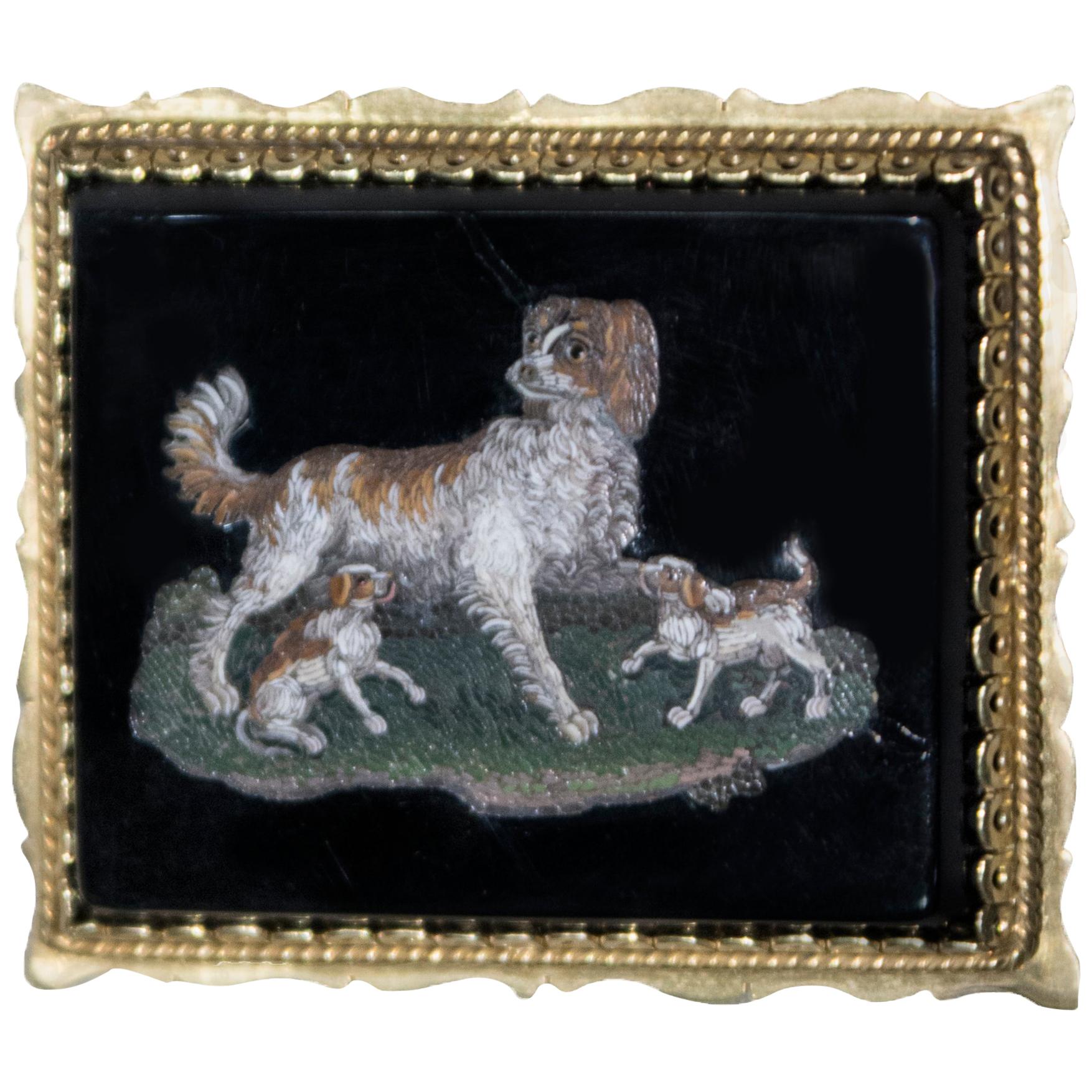 Small Plate with Dogs and Puppies For Sale