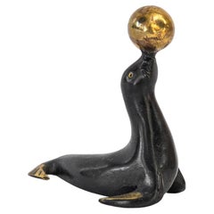 Vintage Small Playing seal figurine by walter bosse around 1950s