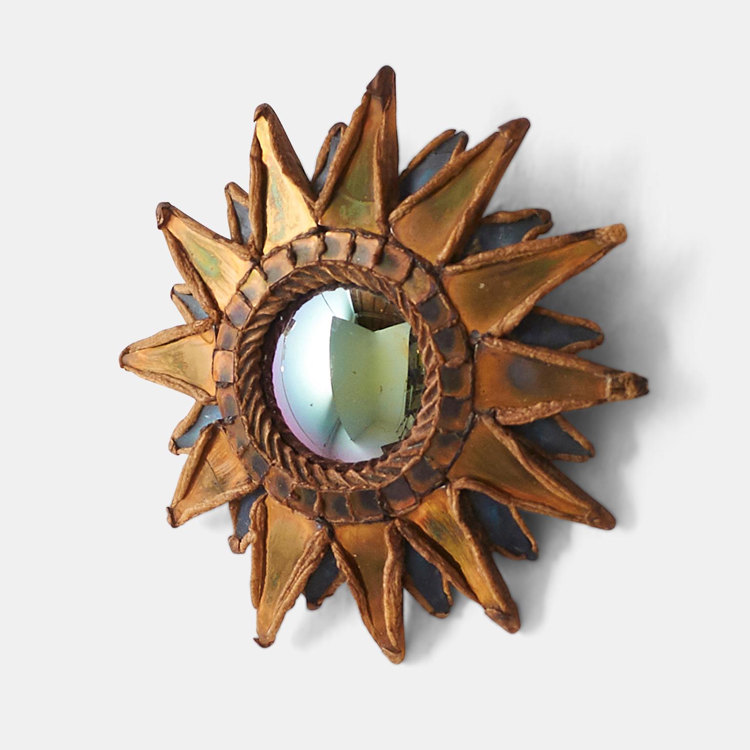 French Small “Pointed Sun” Mirror by Line Vautrin
