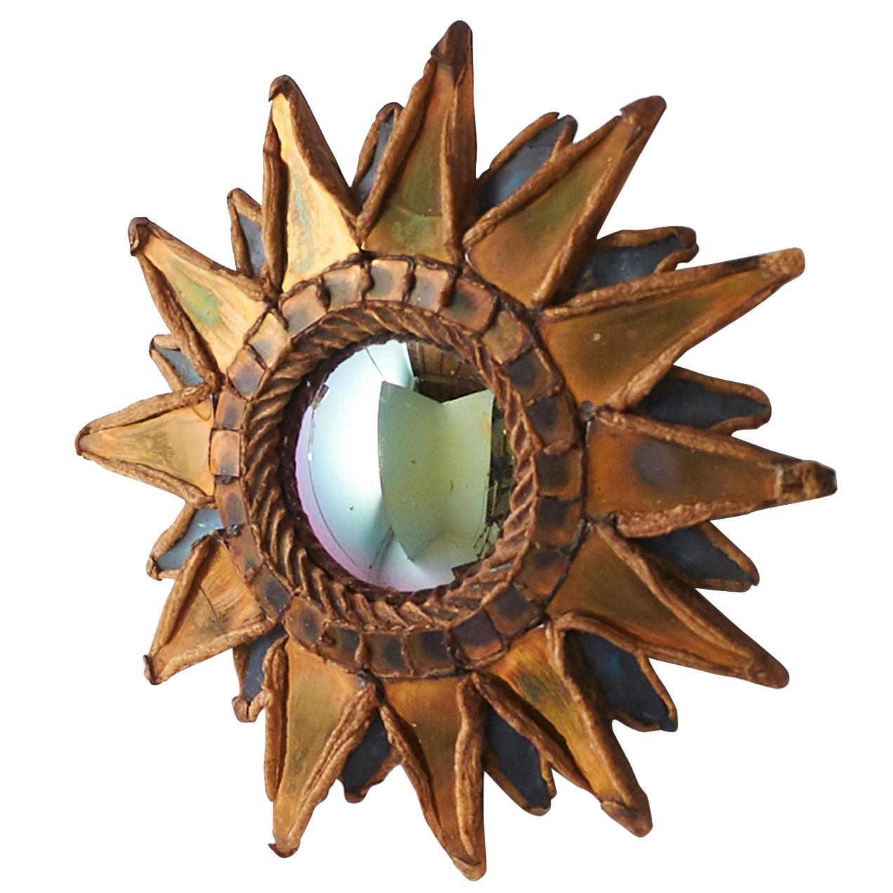 Small “Pointed Sun” Mirror by Line Vautrin