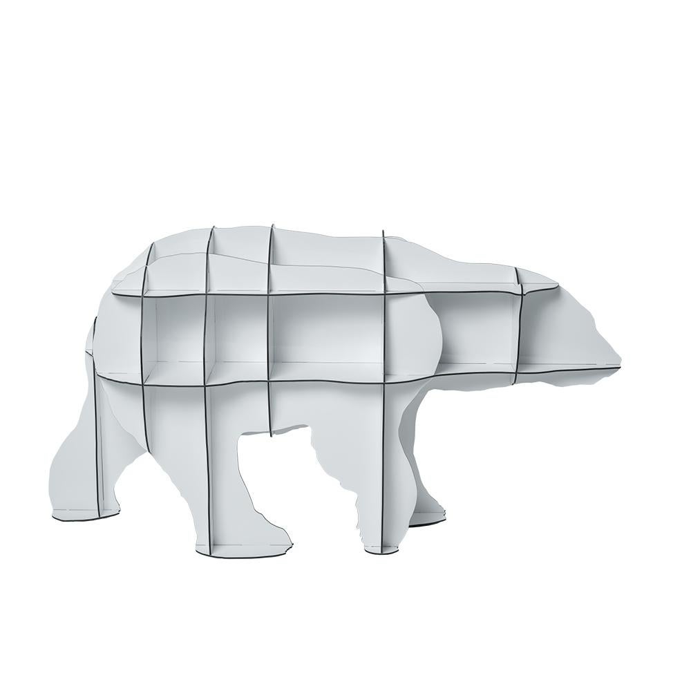 French Small polar bear bookshelf - White JUNE For Sale