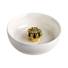 Small Porcelain Bowl with Golden Crown