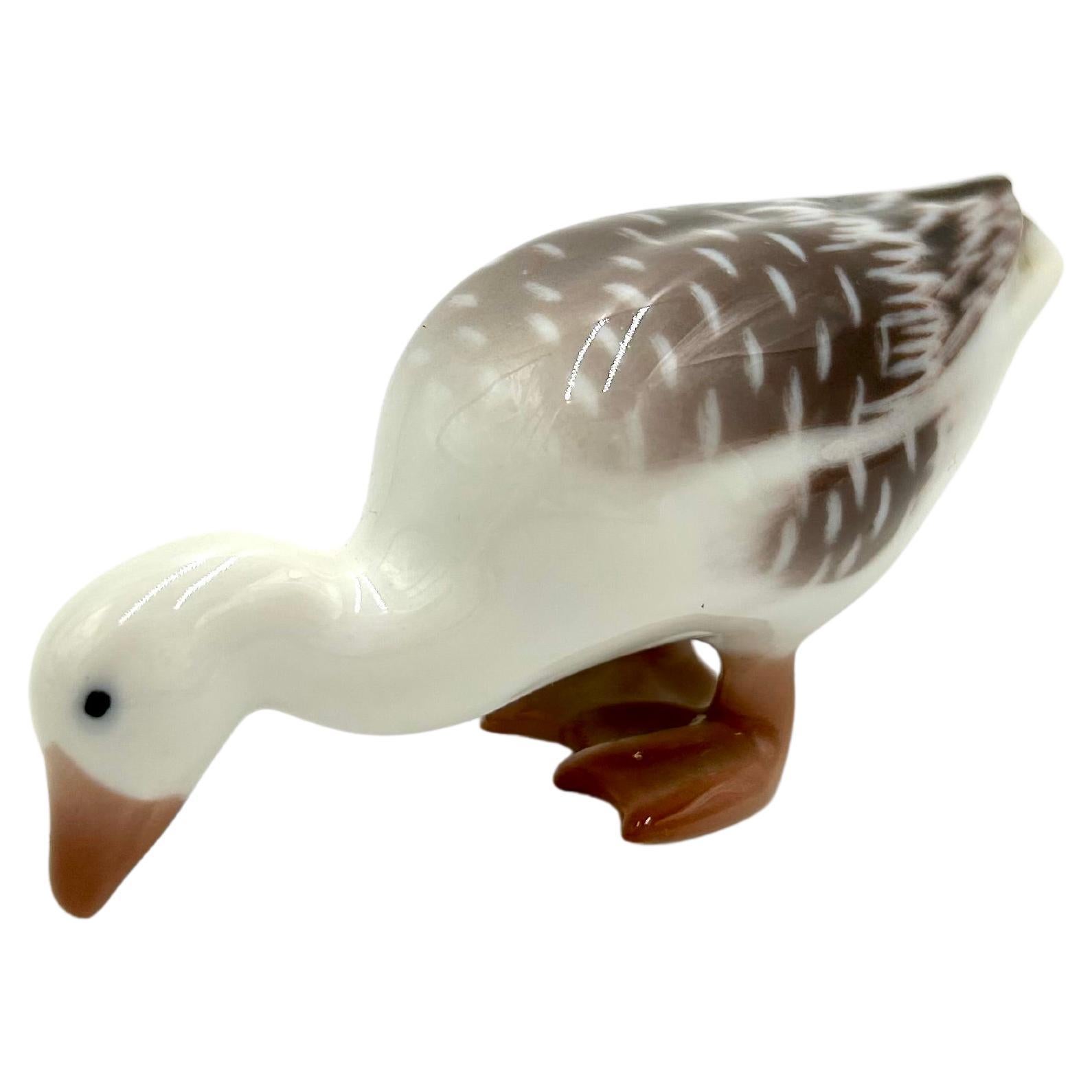 Small Porcelain Figurine "Goose", Bing & Grondahl, Denmark, 1980s For Sale