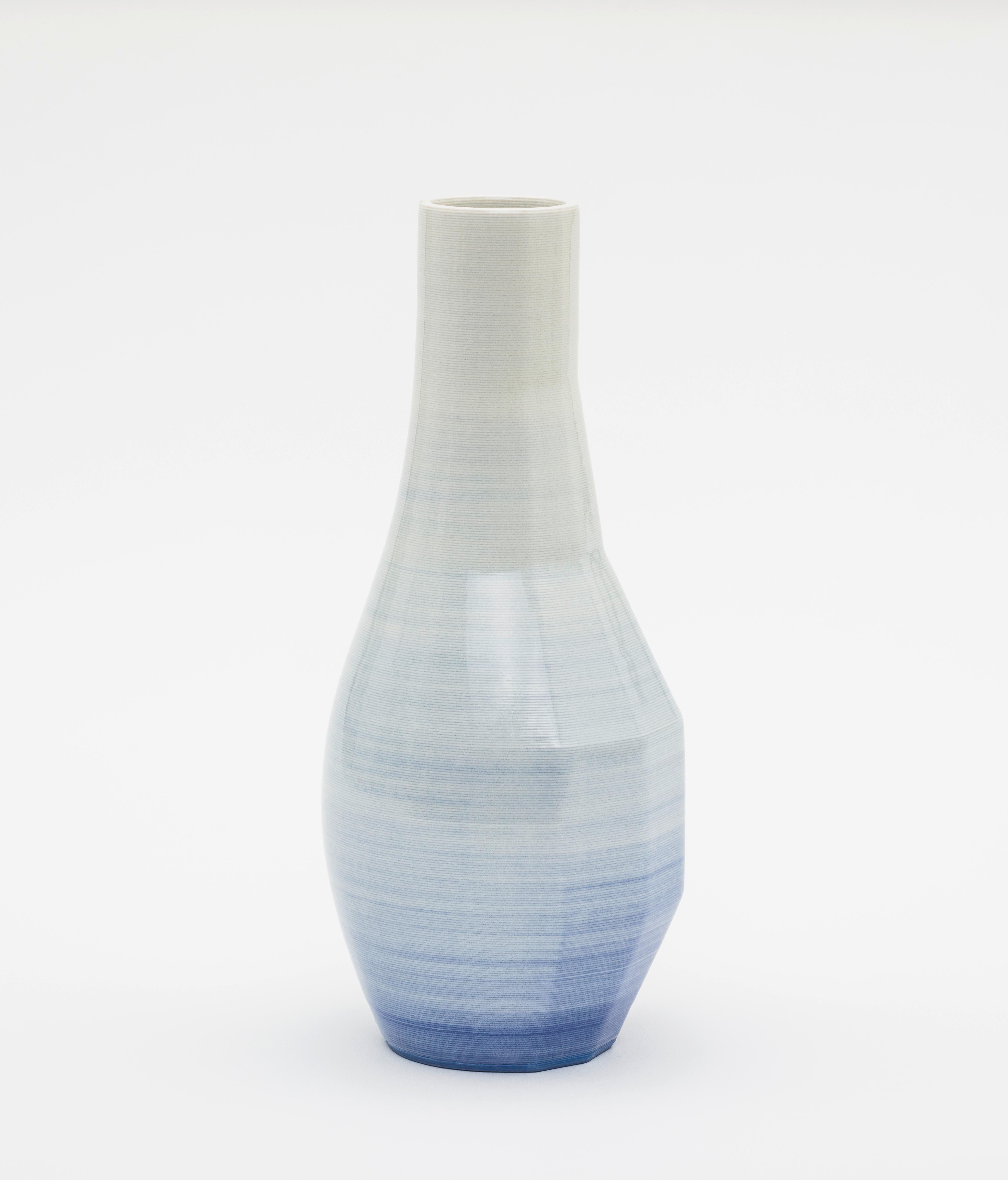 Contemporary Small Porcelain Gradient Vase by Philipp Aduatz For Sale