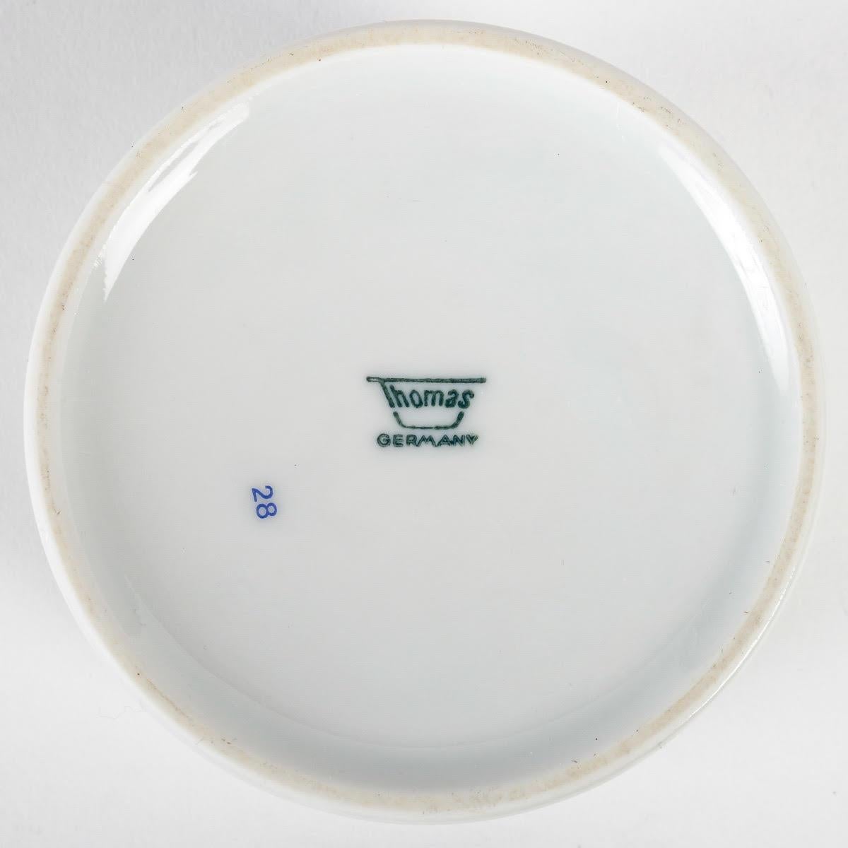 German Small Porcelain Pot, Design Vintage 1960. For Sale