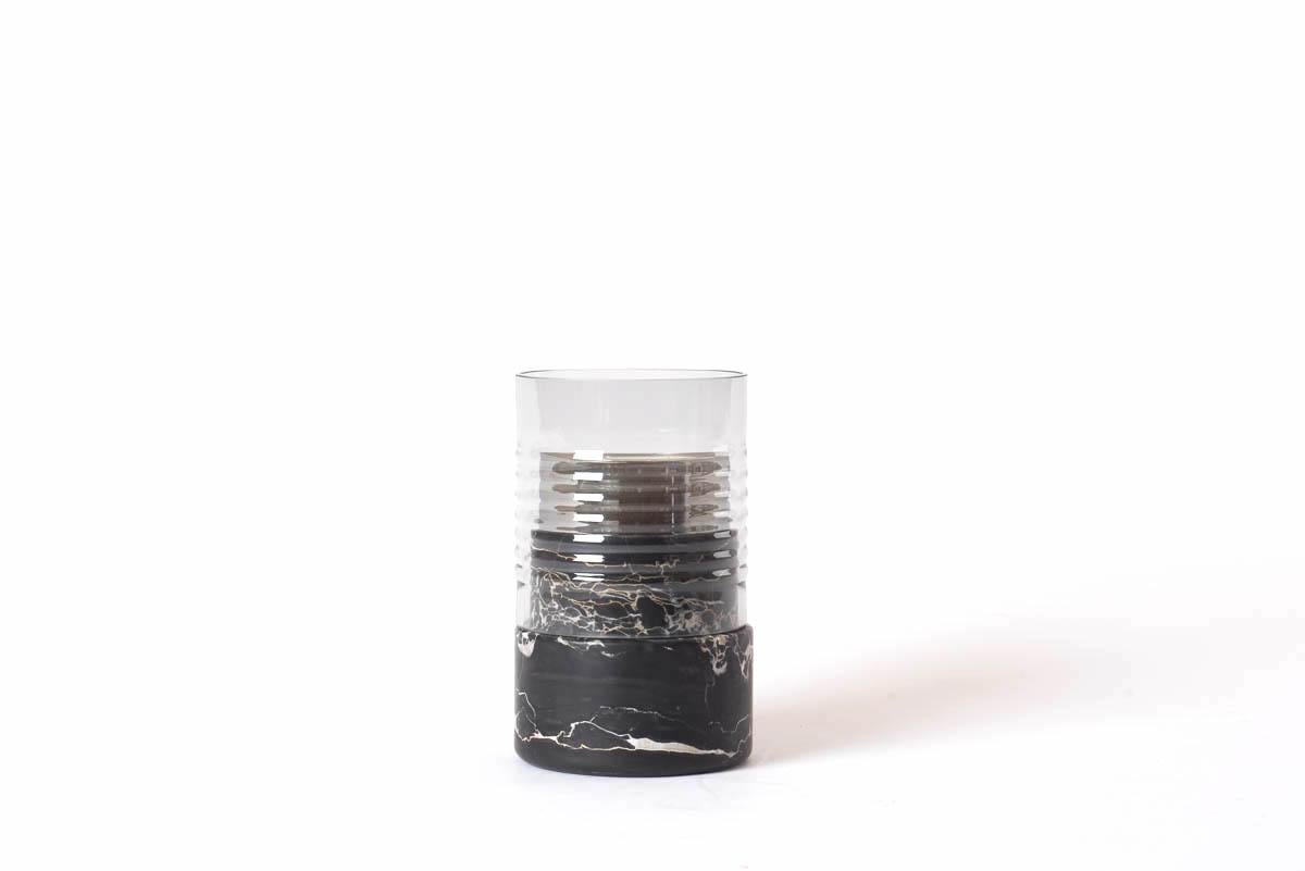 Modern Small Portoro Norma Candleholder by Dan Yeffet For Sale