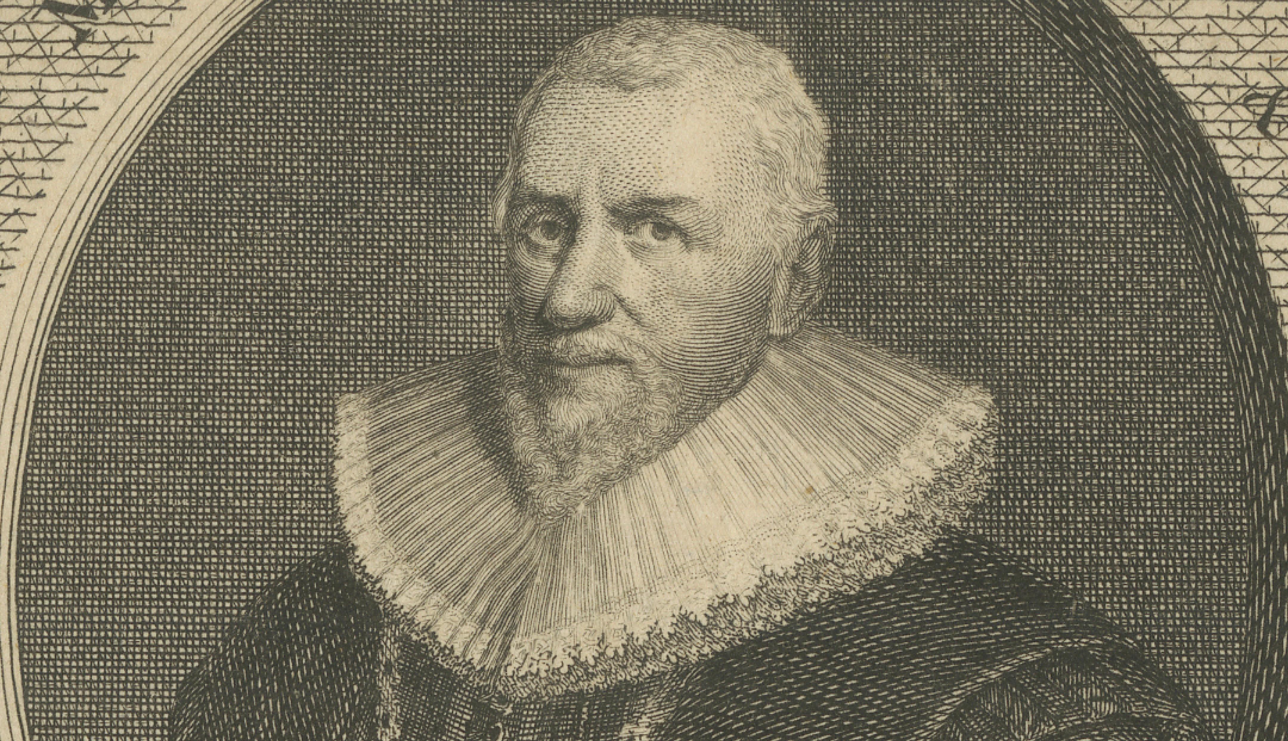 Small Portrait Engraving of Sir Hugh Myddelton after 1632 Portrait, ca.1750