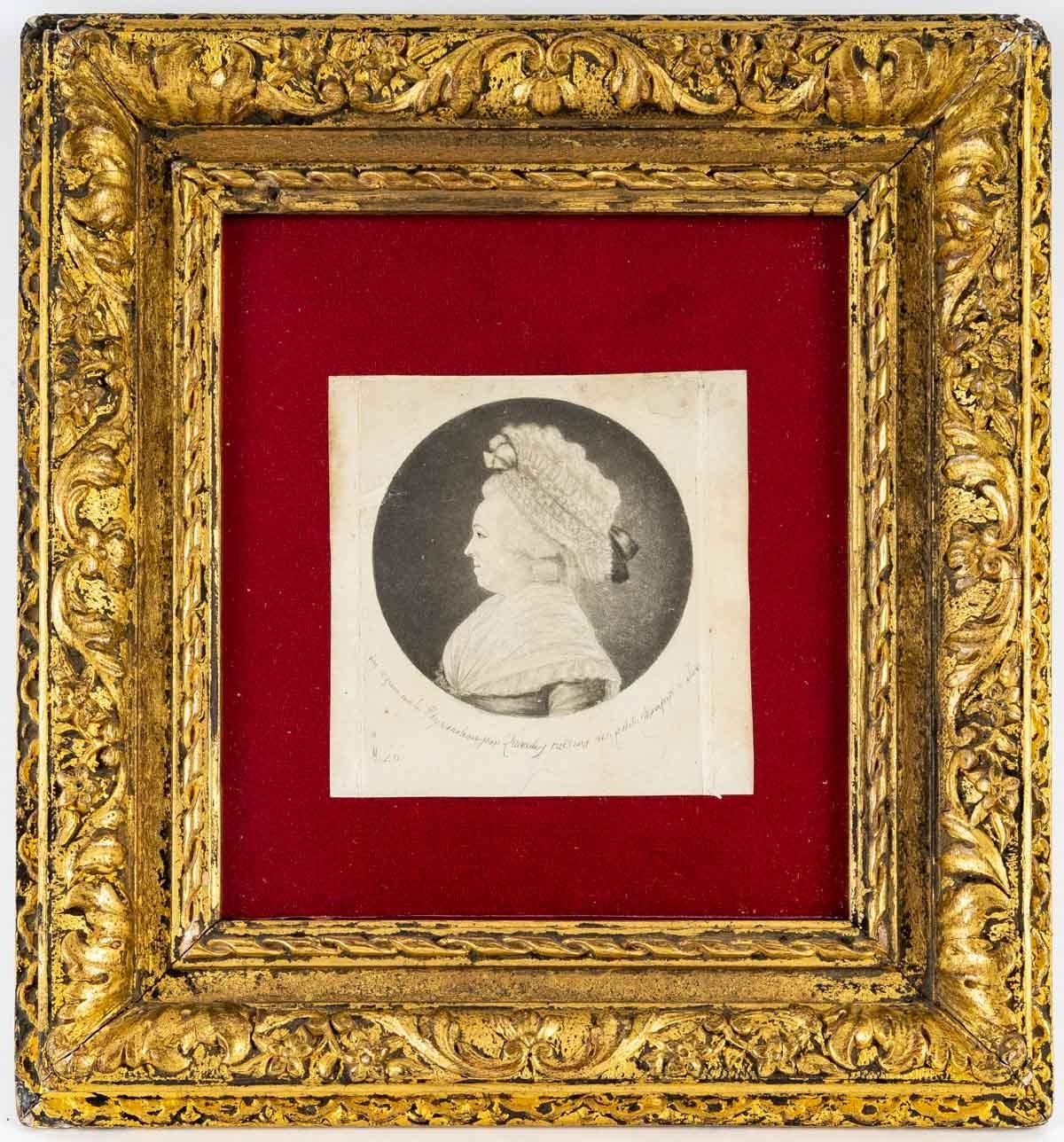 French Small Portrait of Madame de Fougeroux de Bondaroy For Sale