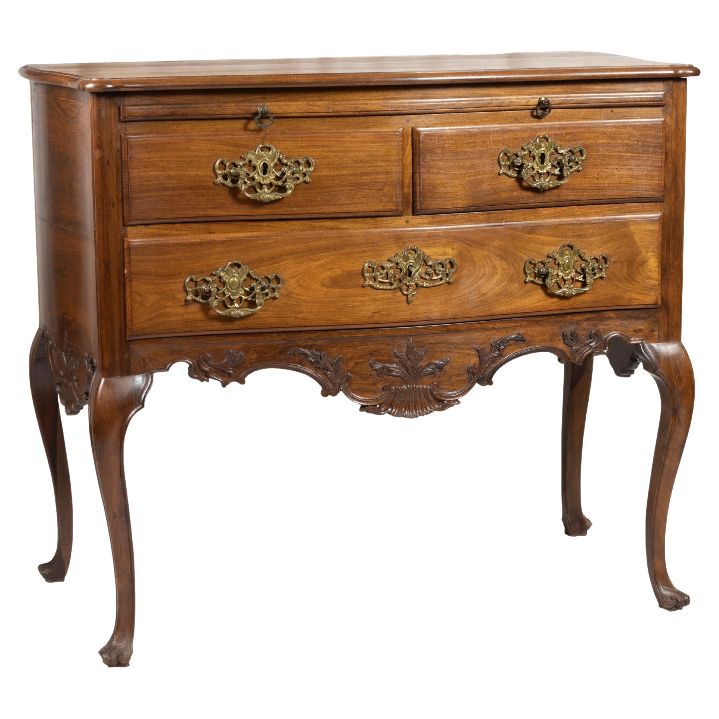 Small Portuguese Baroque Commode, 18th Century For Sale