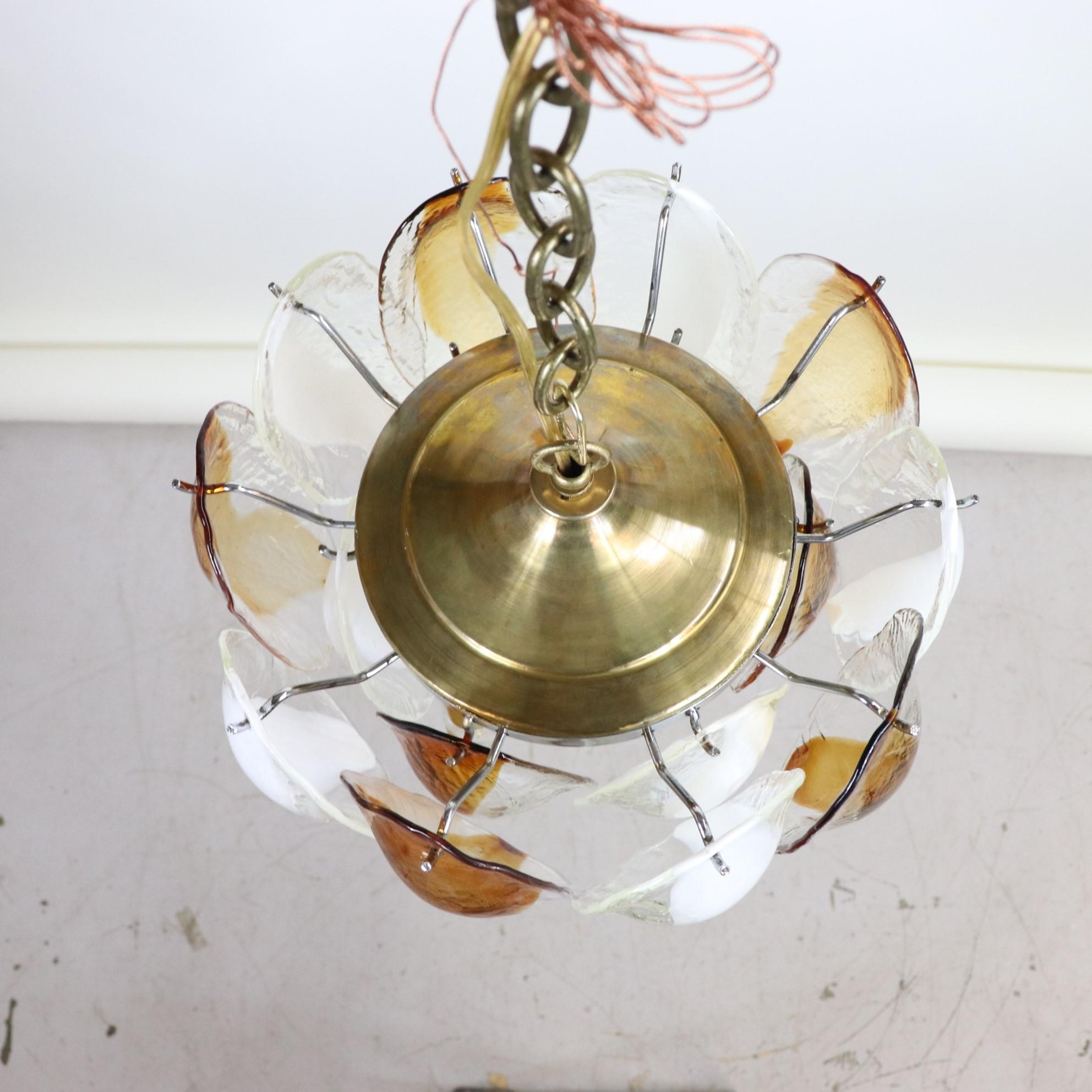 Fait main Petite suspension postmoderne de Murano par La Murrina en vente