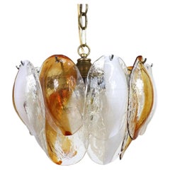 Small Postmodern Murano Pendent Chandelier by La Murrina