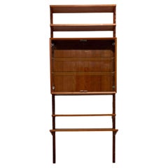 Vintage Small Poul Cadovius Wall Unit with Desk, Mid-Century Shelf Royal System, Denmark