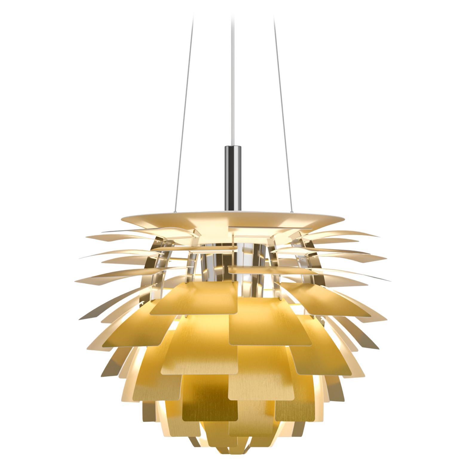 Piccolo lampadario in ottone di Poul Henningsen 'PH Artichoke' per Louis Poulsen