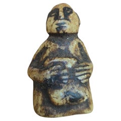 Figurita precolombina - Amuleto ritual de piedra