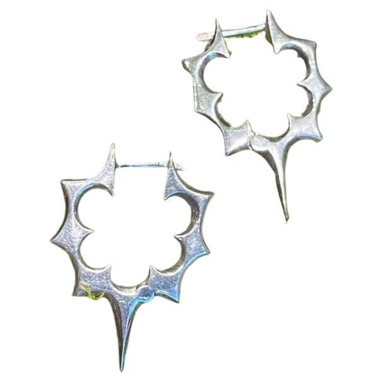 Elli - Orecchini Donna A Stella In Argento 925 - Taglio Xilion - Chiusura A Perno