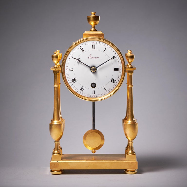 Antide Janvier (1751-1835) started his clockmaker's life in Besançon, a clockmaker's centre in eastern France, and ended up in Paris in 1784, where he grew to fame. He was the clockmaker of the king's brother and was particularly interested in