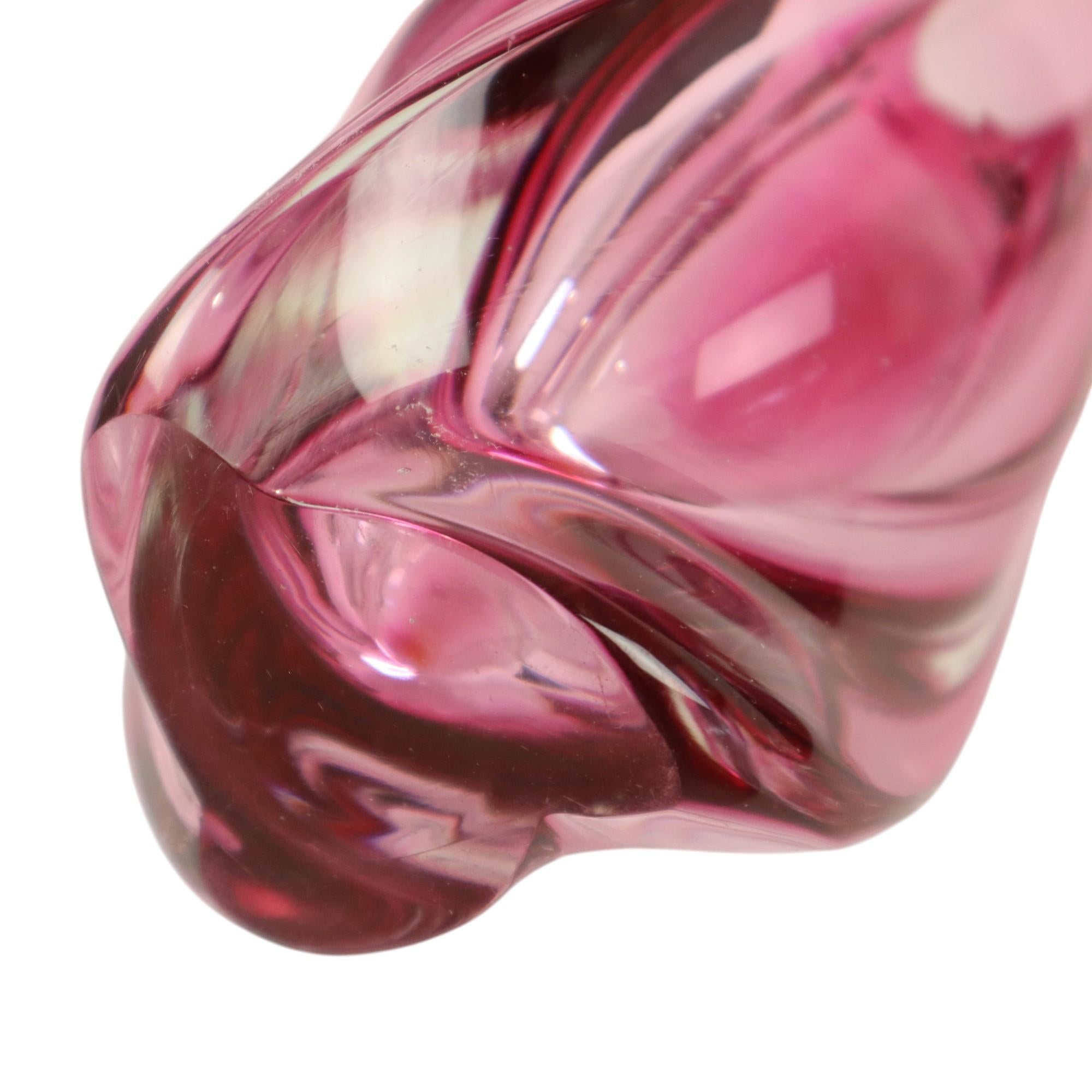 Small Purple Vase Val Saint Lambert René Delvenne Design 20cm For Sale 3