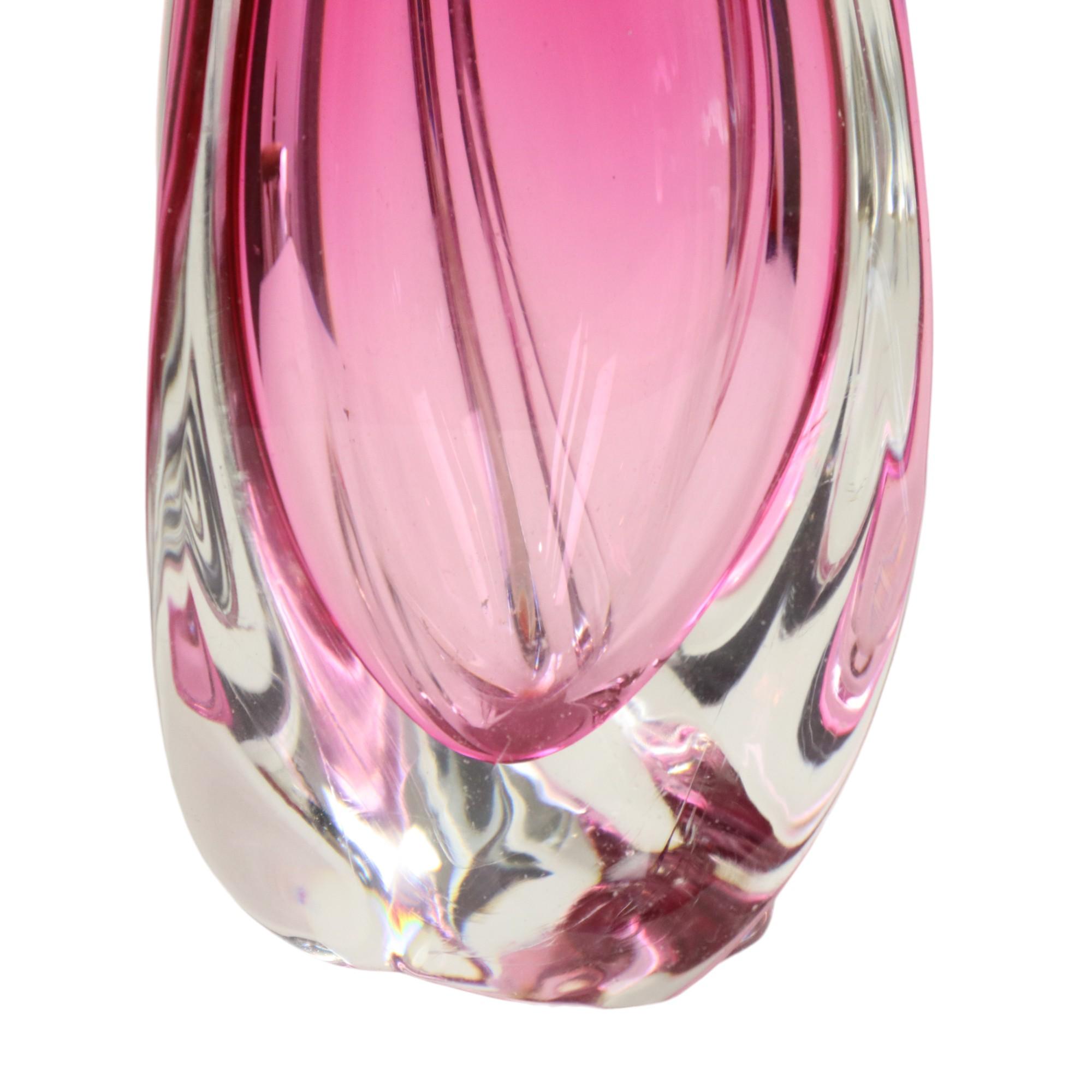 Small Purple Vase Val Saint Lambert René Delvenne Design 20cm For Sale 4