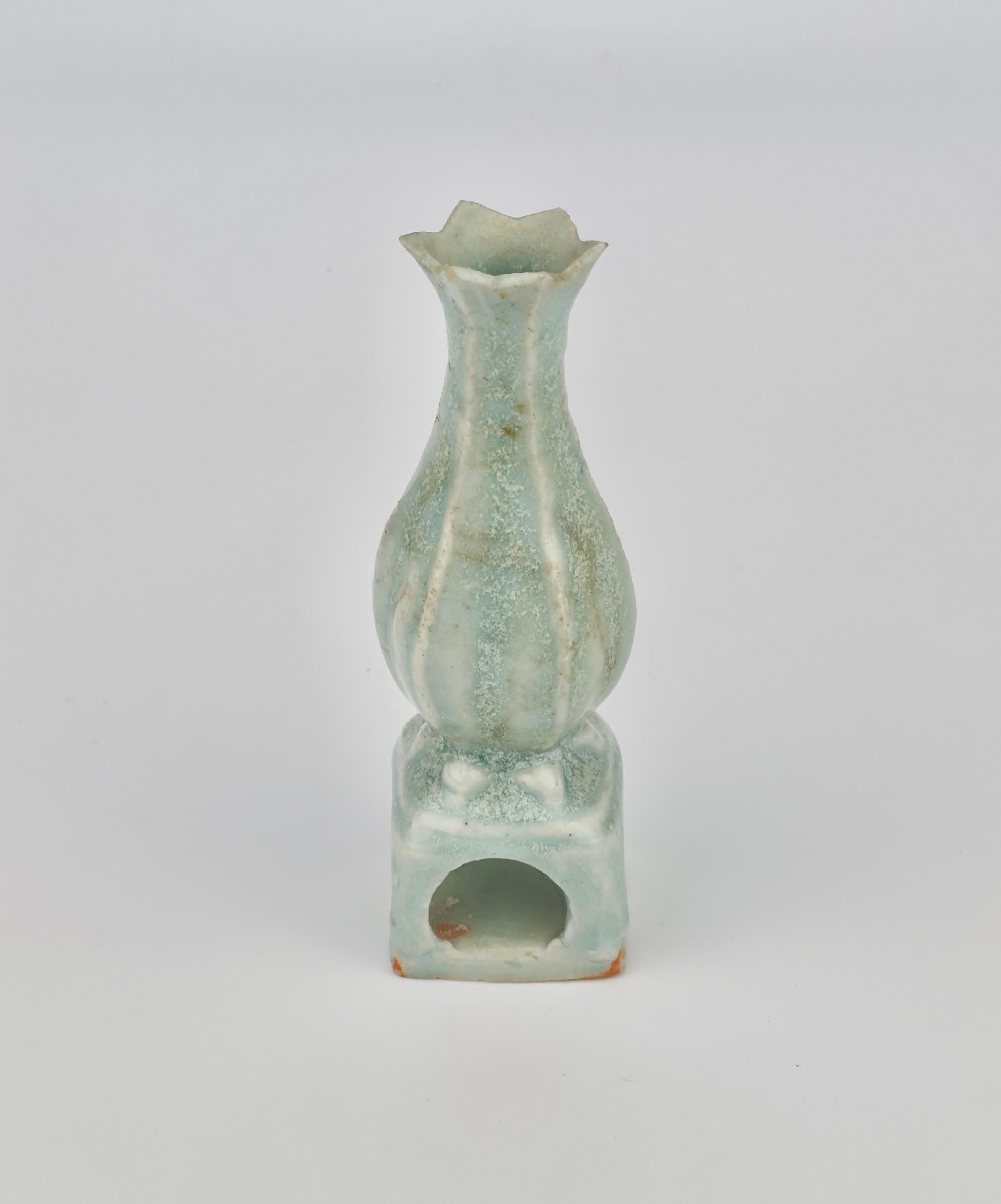 Ceramic Small Qingbai Pear-Shaped Vase, Song-Yuan Dynasty(13-14th century) For Sale