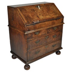 Small Queen Anne Period Walnut Bureau