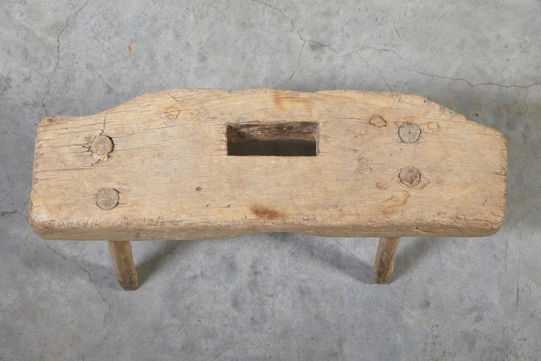 Small Quirky Primitive Stool 4