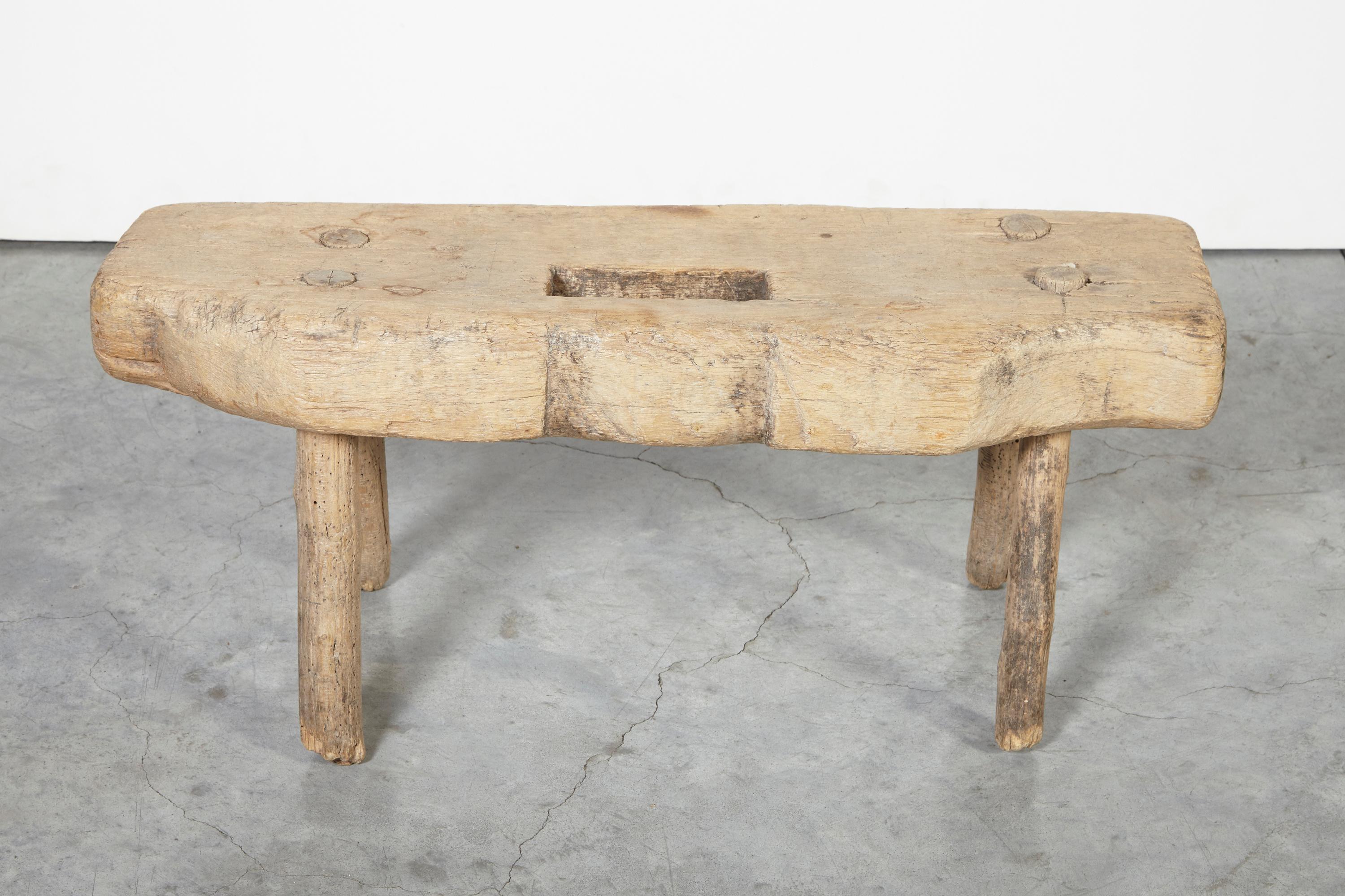 Small Quirky Primitive Stool 5