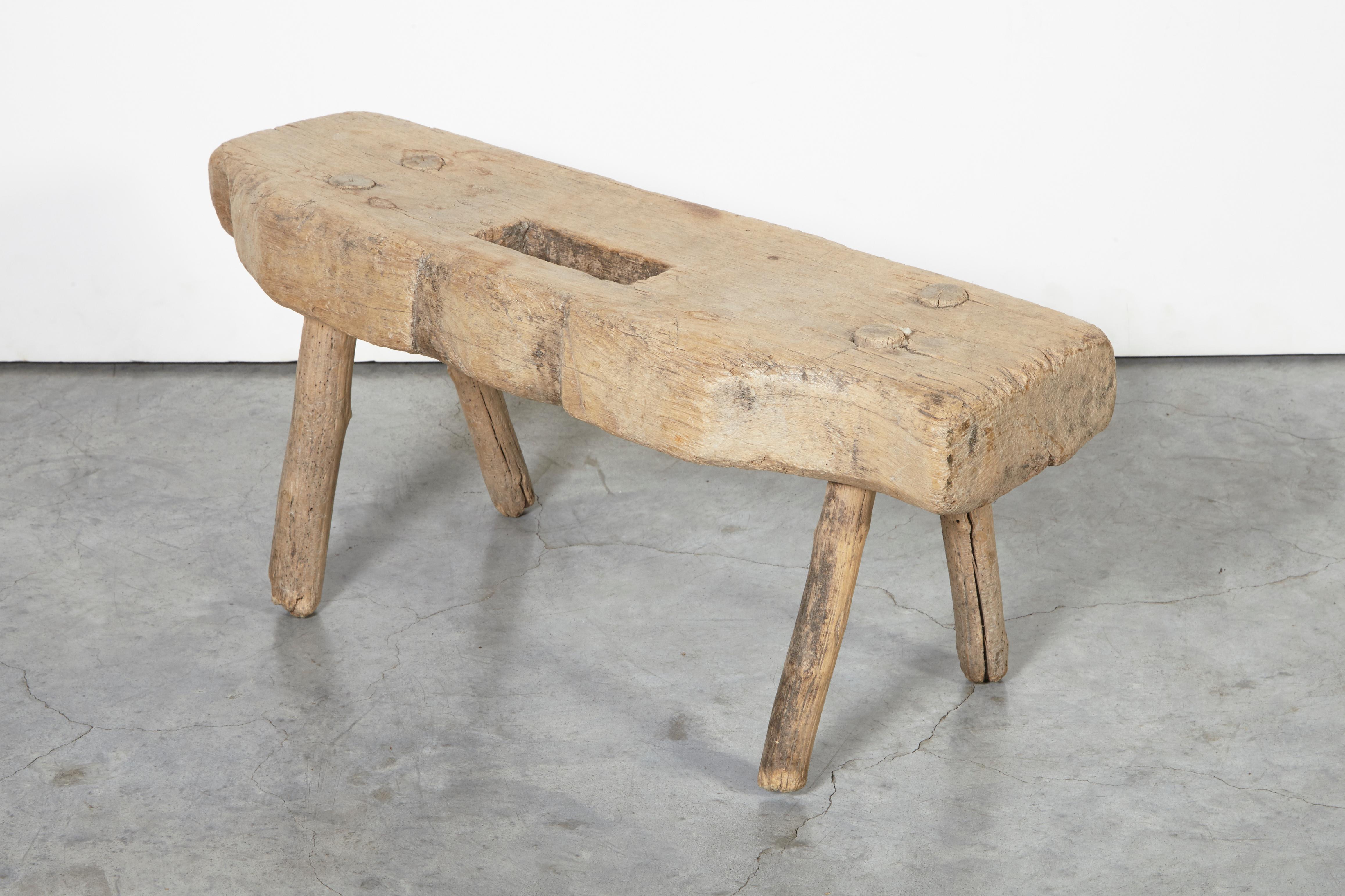 20th Century Small Quirky Primitive Stool