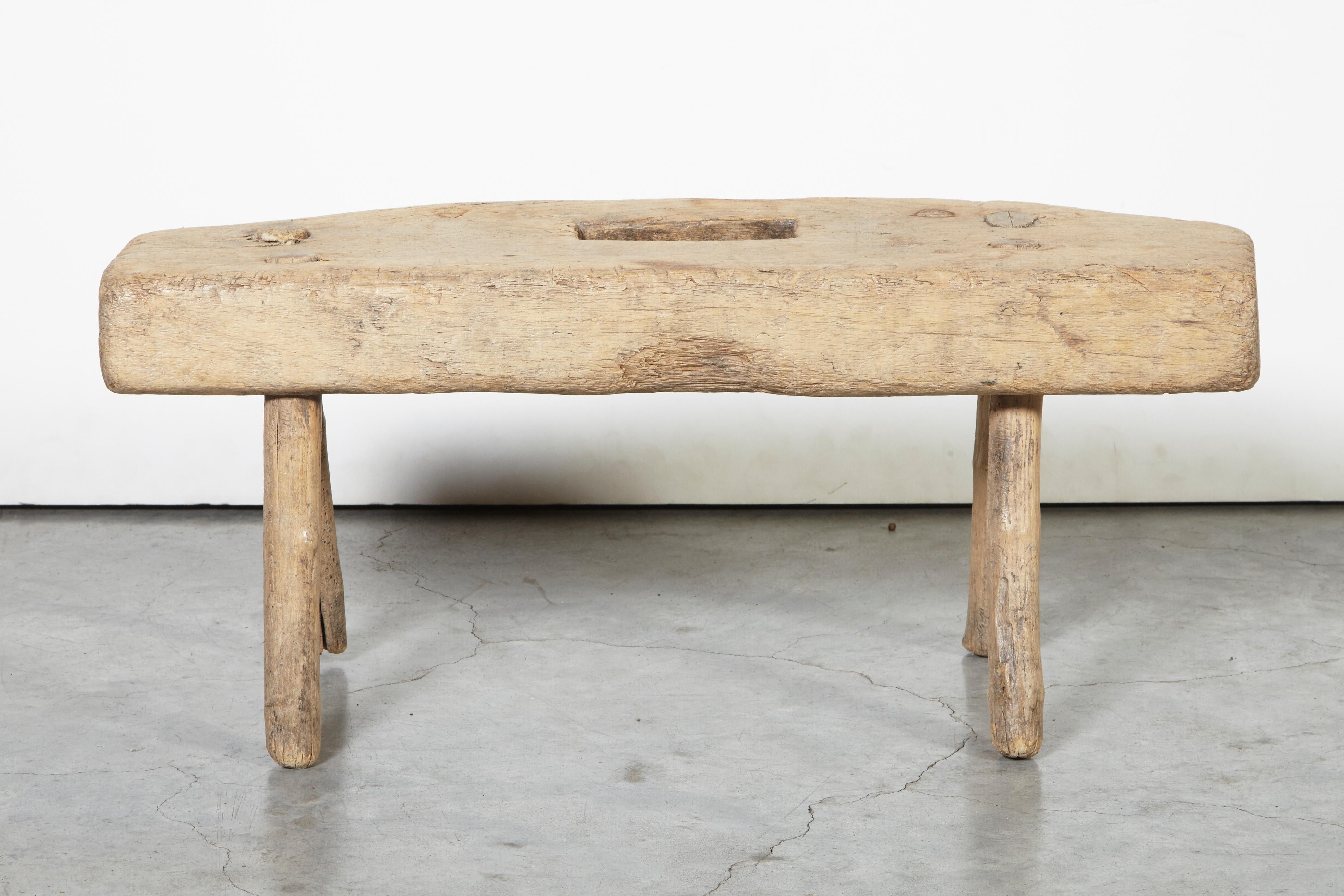Small Quirky Primitive Stool 1