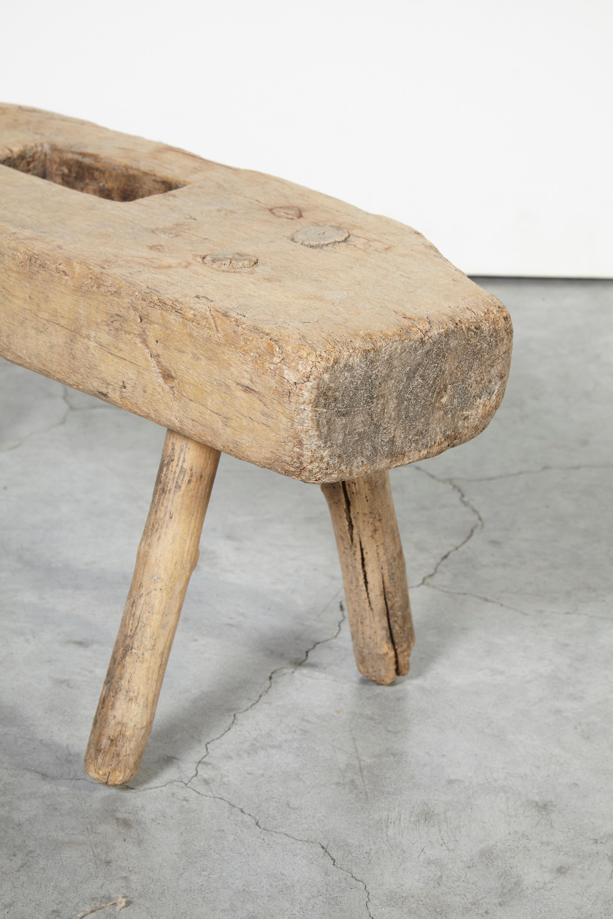 Small Quirky Primitive Stool 3