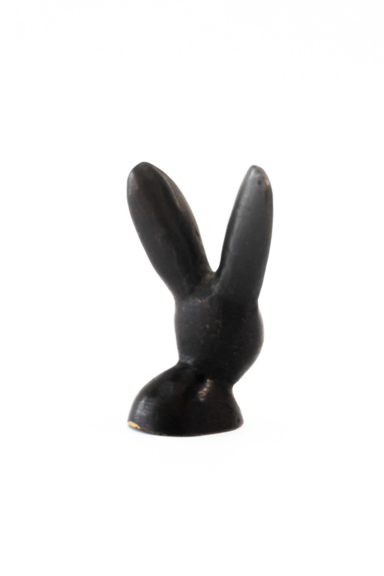 Mid-Century Modern Small rabbit figurine  by walter bosse vienna around 1950s For Sale