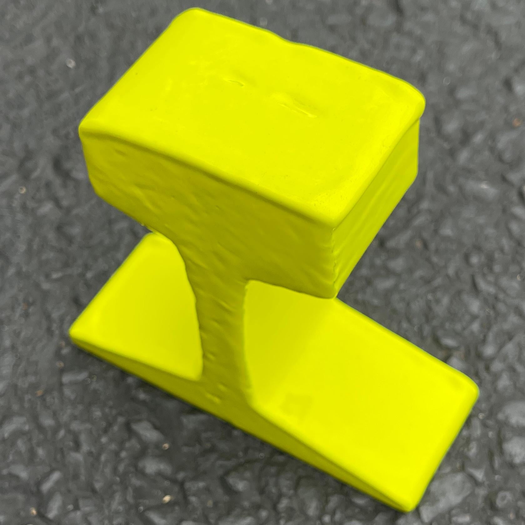 Small Rail Paper Weight Fragment in Bright Sunshine Yellow For Sale 1