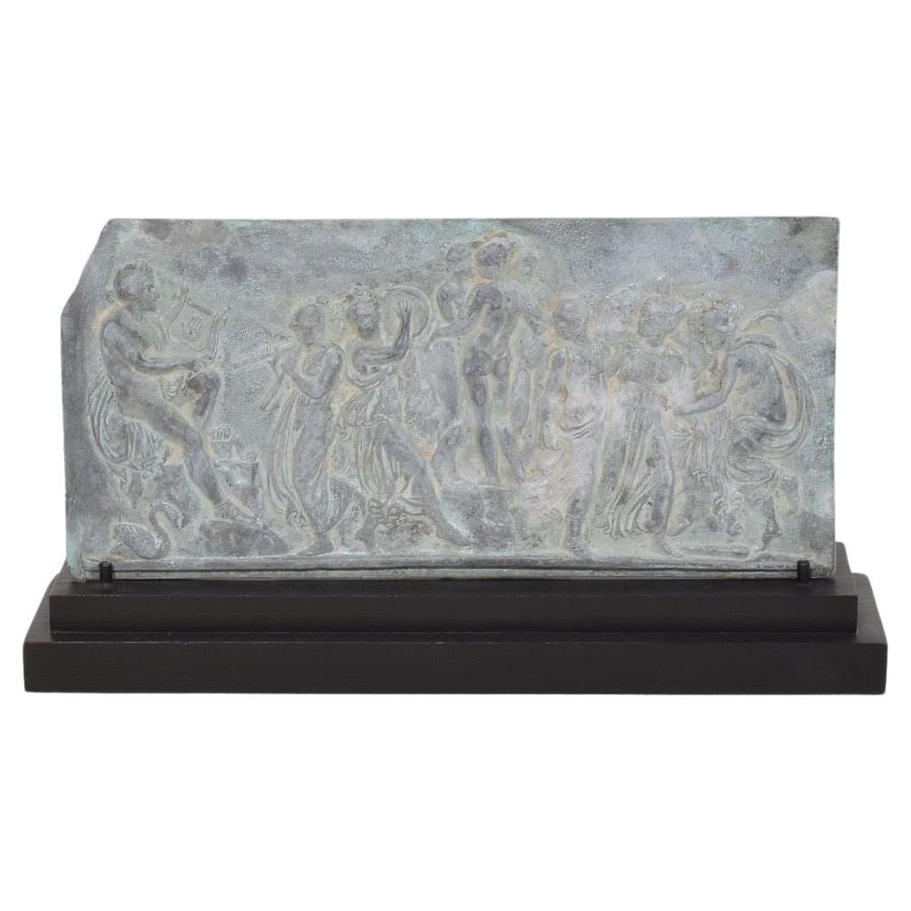 Small Rare Late 18th Century French Pewter Neoclassical Panel For Sale