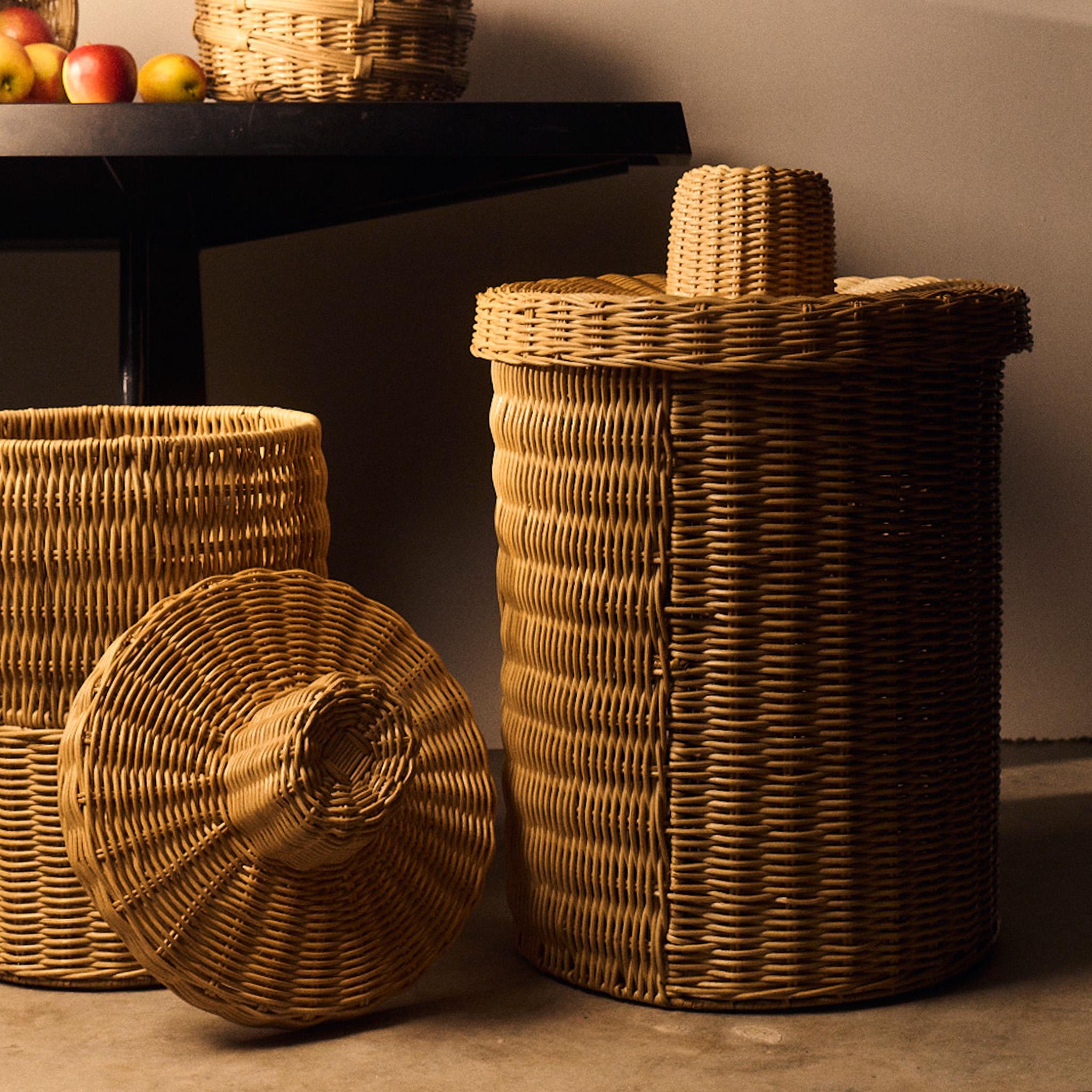 Cestino piccolo in rattan con coperchio, di J'Jute In condizioni Nuovo in vendita a Sydney, AU