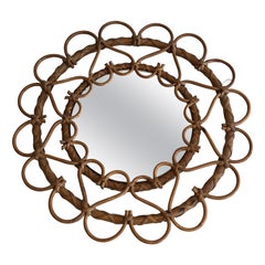 Small Rattan Mirror