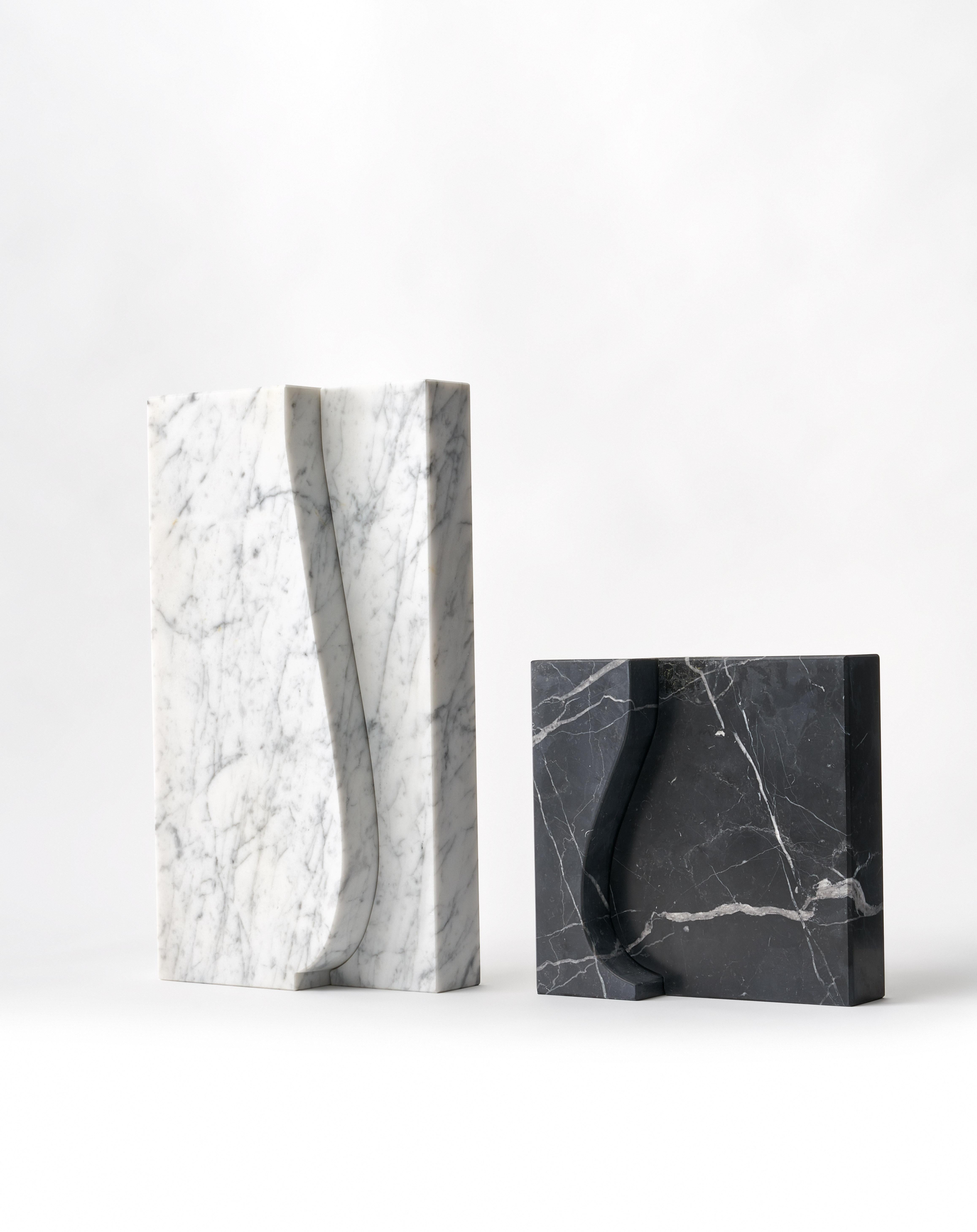Contemporary Small Recisi Marble Vase, Moreno Ratti For Sale