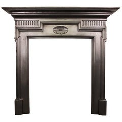 Small Reclaimed Late Victorian Cast Iron Fire Surround