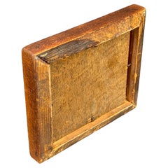 Small Rectangular 19th Century Wooden Mirror and Frame