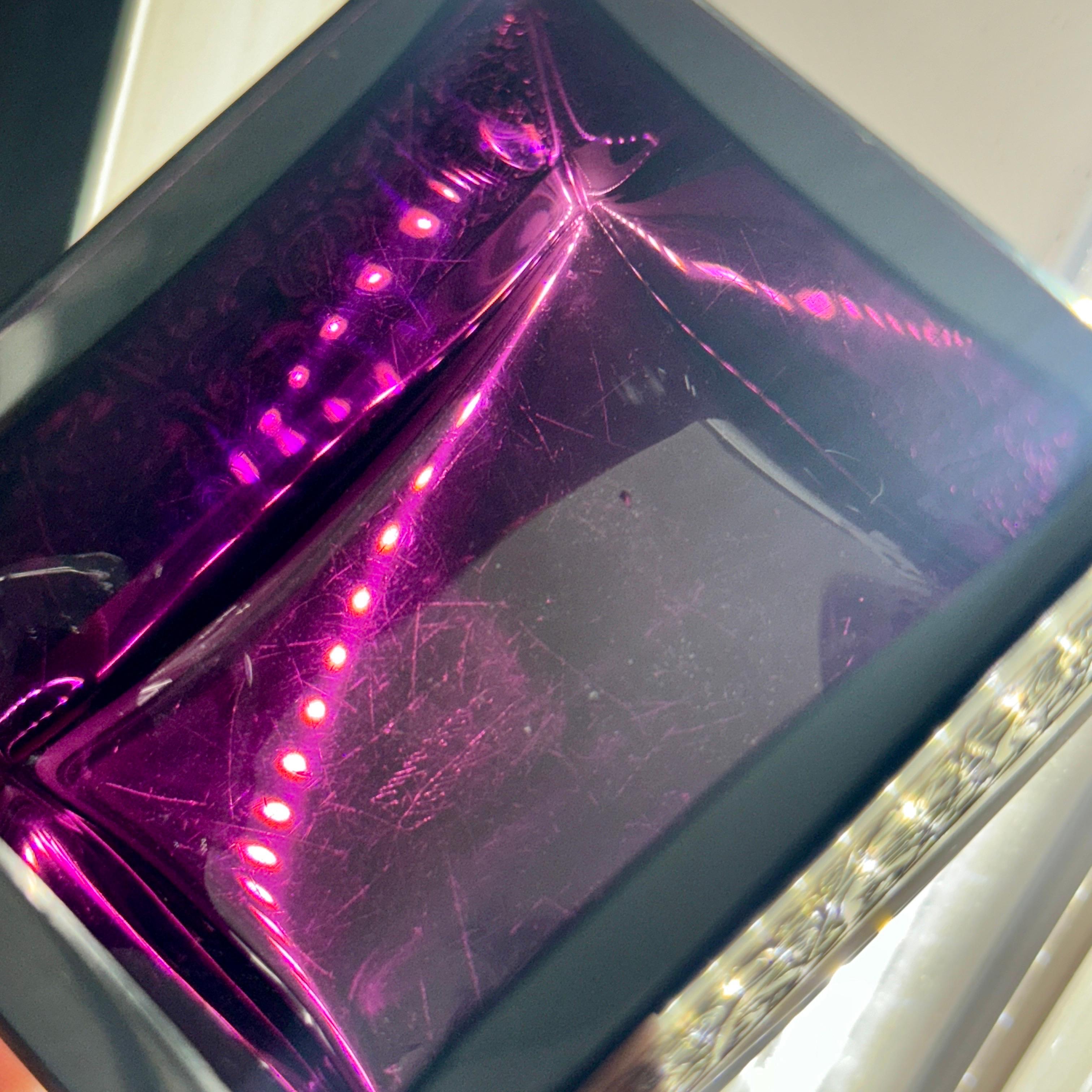Art Glass Small Rectangular Amethyst Glass Moser Karlsbad Jewelry Box, signed For Sale